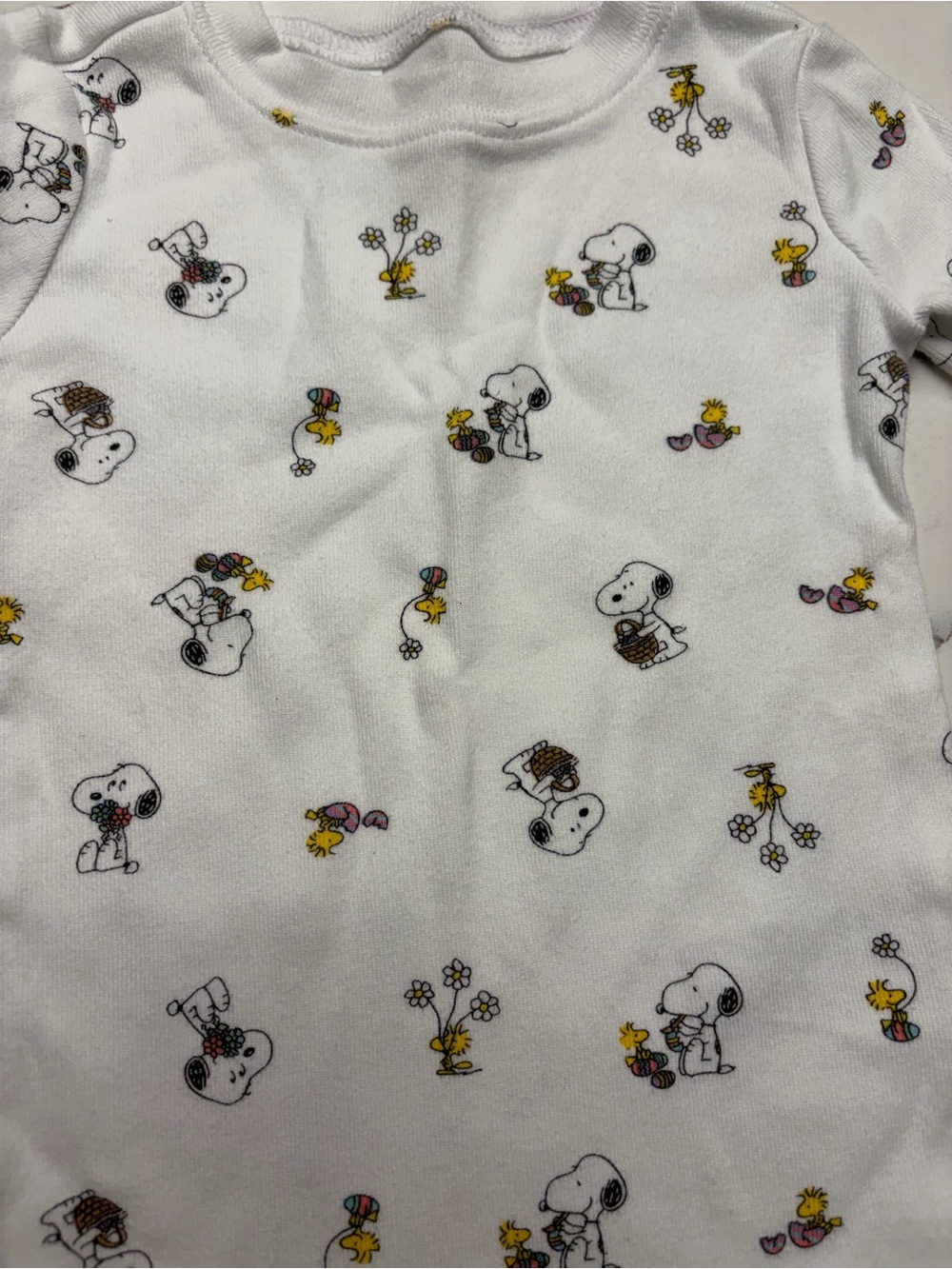 Janie and Jack White Snoopy & Woodstock Baby Onesie
